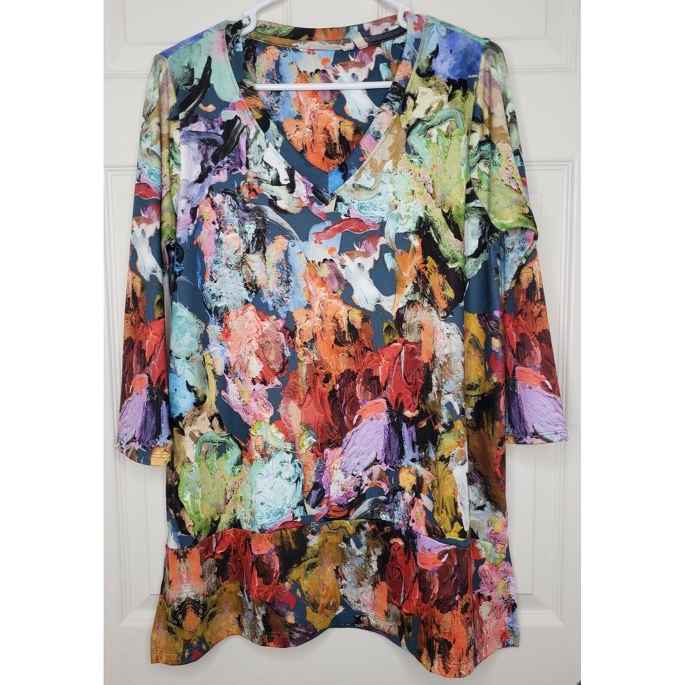 Soft Surroundings Impasto Tunic Top Painters Palette Medium - Picture 2 of 8